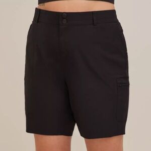 Torrid - Happy Camper Active Stretch Woven Black Cargo Short -  20 / 2x